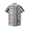 summer LUXURY Italy Designer Shirts starfish Men's Fashion Bowling Shirt Hawaii Floral Casual Shirts Men loose Short Sleeve Dress Shirt 9999