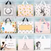 20PCS Jewelry Bag Various Patterns Cute Pattern Plastic Bags With Handle Gift Box Handles Candy Cookie Party Favor Packaging 220420