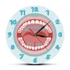 パーソナライズされたビジネスウォールカスタム歯科医名衛生士歯の時計歯科診療所装飾歯科アート220615