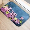 Carpets Flower Pattern Bath Kitchen Entrance Door Mat Home Decor Coral Velvet Carpet Doormat Colorful Indoor Floor Mats Anti-Slip RugCarpets