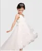 Girl's Dresses Glitz White Spaghetti Straps Princess Flower Girl Dress For Weddings Girls Party Pageant With Long Train Baby