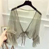 Women's Jackets Summer Elegant Women Chiffon Shawl Cape Lady White Wraps Bow Tie Wrap Bolero Accessories Coat Tops Sun Protection 1337Women'