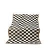Filtar Checkerboard Plaid filtmatta med TASSEL Retro Chessboard Print SOFA Sticked Single Tapestry Home Decor 125x150cm