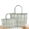 Прозрачная женская сумка ручной работы, пластиковая тканая летняя пляжная сумка, женская сумка-тоут в богемном стиле, большая маленькая женская сумка-шопер W220427266q