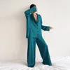 Solid Color Shirts Pajamas For Women Spring Summer Thin Home Clothing Charm Ladies Long Sleeve Sleepwear