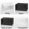 Clear Multicolor Shoe Box Foldbar förvaring Plasten Transparent Home Organizer Stapelbar Display Superimiserade kombinationsskor Behållare