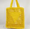 Modebrief P Mesh Hollow geweven boodschappentassen Home Decor voor Summer Straw Tote Tas Schouder Bower Bag 6color7327016