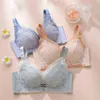 Printemps Été Nouvelles Dames Sans Anneau En Acier Soutien-Gorge Sexy Dentelle Petite Poitrine Fille Sous-Vêtements Réunis Soutien-Gorge Anti-affaissement Doux Respirant Soutiens-gorge L220726