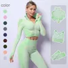 2/3 Uds conjunto de Yoga Seamles ropa deportiva de entrenamiento ropa de gimnasio Fitness manga larga Crop Top mallas de cintura alta trajes deportivos 220326