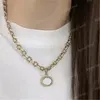 Colgantes vintage Collares para hombres Mujeres Diseñador Bronce Oro Corbatas Joyería para mujer Lujo G Diamante Amor Perla Collar de fiesta G200b