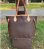 Designer handväskor Pures Pu Leather Women Tote Bag Composite Fashion Luxury Shoulder Bags Tote Female Purse Plånbok LKOP 40CM