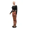 Body Suits Pants for Women Sexy 2 Set Black Blus Long Trousers Skinny Fashion Night Party Club Wear Matching Set 220511