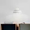 Lampes suspendues Nordic Creative Designer Restaurant Lights Bar rond blanc multicouche en aluminium simple lampe de chevet pendentif