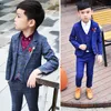 Kid Blazer suits 212Yrs Little Boy shirt jacket Vest Pant 4Parts Slim Child costume Wedding Flower boy Dress227U9490238