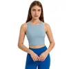 Tenue de Yoga LOLI col haut Fitness sport soutiens-gorge rembourré haut court femmes dos nageur entraînement athlétique réservoir de gymnastique avec BraYoga intégré