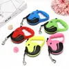 Dog Collar Leashes Pet Leash Automatisk Retractable Roulette Outdoor Portable Durable Nylon Walking för stora medium små hundar