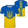 UCRANIA Camiseta Diy Gratis Nombre personalizado Número Ukr Camiseta Nación Bandera Ucrania País Ukrayina P o Imprimir Ropa 3D 220614
