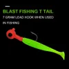 Shad Worm Soft Bait 70mm T Tail Jigging Wobblers 낚시 루어 태클 Bass Pike Aritificial Silicone Swimbait 편리하고 실용적인