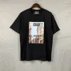 New York Block Photo Kiss Half Sleeve Receal Neck Corean Slim Fit Tudent Summer Summer Thirt T-Shirt