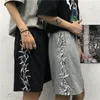 Shorts Mäns Sommar Slitage Hip-Hop Wild Harajuku Enkelt tryckt Straight Loose High Waist Casual Five-Point Pants 220318