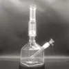 13,7 tum Clear Hookah Bong Glass Pure Cube Base Water Bongs Rökrör