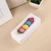 Gift Wrap 10pcs 5-Cavity Macarons Box With Clear Window Paper Dessert Containers Muffin Carriers For Home ShopGift