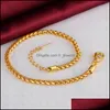 Bracelets Charm Men Gold Women Personalized Infinity Rose 18K Bracelet Hjewelry Drop entrega Joyer￭a Dhhhvi