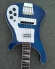 중국 OEM 공장 Rickenback 4003 블루 전기베이스 기타 이중 출력
