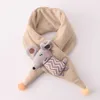 Kids Collar Thickening Scarf Baby Boys And Girls Winter Knitted Clothes Cartoon Animal Shawls Scarves