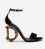 Famous Summer Brands Keira Sandals Shoes Women High Sculpted Heels Baroquel-heels Sandalias Gold-plated Carbon Party Wedding Bridal