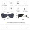 Solglas￶gon unika ￶verdimensionerade kvinnor Rimless Steampunk Mirror Men Fashion Goggles Shades UV400Sunglasses