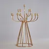 Украшения подсвечники Metal Candlestick Flower Vase Table Centerpeece Event Flower Rack Road Road Lead Свадьба Imake176