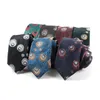 Bow -slipsar sitonjwly 6cm mäns slips polyester fjädrar jacquard för män bröllopsklänning smal corbatas anpassad logobow emel22