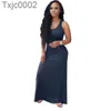 Summer Maxi Dresses for Women Silk Stretchy Casual Clothes Sexig ärmlös lång kjol Skinny Club Wear Party Dress