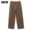 IEFB Mens Wear Autumn Casual Pants Mens Fashion Allmatch Straight Loose Wide Leg Pants Vintage Loose 9Y1937 220713