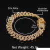 Mens Iced Out Collier Bracelet Bracelet Ensemble Pour Femmes S Épais Lourd Bling Miami Cubain Lien Chaîne Rappeur De Luxe Bijoux