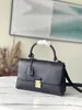 Realfine Bags 5A M45978 24 cm Madeleine BB Schwarz Bicolor Momogran Empreinte Leder Schulterhandtaschen Geldbörsen für Damen mit Staubbeutelbox