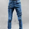 Jeans Boyfriend primavera-estate Street Fashion stretti lunghi dritti da uomo a vita alta firmati per 220328