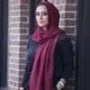 Fashion Wrinkle Crinkle Hijab Long Scarf Plain Cotton Muslim Women Shawls Head Wrap Islamic Turban Hijabs Headscarf