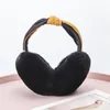 Berets Fashion Winter Women Outdoor Earmuff Bowknot Foldable Cover Earphones Thick Plush Ear Warm Fluffy Fur Patchwork Headphone GirlsBerets