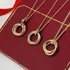 designer necklaces womens necklace rose gold silver ring stainless steel high quality diamonds circle pendants luxury design jewellery chains designer jewelry