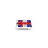 10 pcs / lot design de la mode drapeau carré américain avec flèches Brooch Crystal Rhinestone 4 juillet Épingles patriotiques américaines pour cadeau / décoration