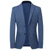 Casual Anzug Jacken Blazer für Männer Hochzeit Blau Slim Fit Outwear Übergroße Einreiher Blazer Elegante Luxus Mäntel Koreanische 220801