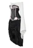 Bustiers & Corsets Three-Piece Straps Long Sleeve Gothic Victorian Corset Dress Pirate Skirt Sets Vintage Dancing Clubwear Medieval Costumes