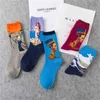 Designer Läufer Fußball Basketball Sport Socke Europäisch Amerikanisch Straße Skateboard Baumwollsocken Weltberühmte abstrakte Ölgemälde Mona Lisa Retro Literatur