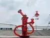 red smoking Pipe, oil rig hookah, beautifully designed 14mm joint welcome to order, price concessions,recycle