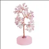 Kunst- en ambachten kunstgeschenken huizentuin natuurlijke kristallen boom koperdraad grindkwarts bomen ornament decoratie voor drop levering 2021 3c