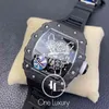 RichasMiers Watch Ys Top Clone Factory Часы из углеродного волокна Автоматические роскошные наручные часы Часы Richrd / Rm35-02 Rafael Nadal Foundation Carbon onRVIA