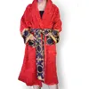 Men and women 100% cotton kimono bathrobe pajamas nightgown women's robe