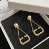 Moda Pearl Gold Diamonds Kolczyka Projektant Kolczyki do damskiej męskiej biżuteria luksusowy miłość para uszy stadnki csg2309153
